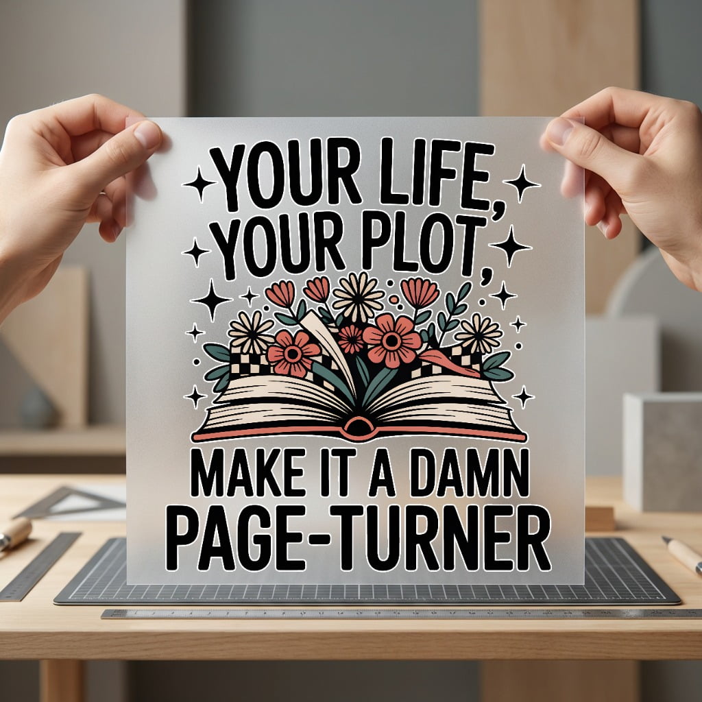 Life Plot Page-turner Retro Teacher Retro Ready to Press DTF Transfer for Dtf