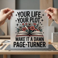 Life Plot Page-turner Retro Teacher Retro Ready to Press DTF Transfer for Dtf