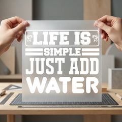 Life Simple Just Add Dad Funny Ready to Press DTF Transfer for Dtf
