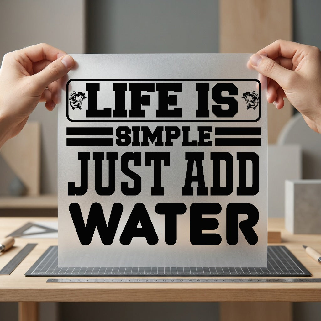 Life Simple Just Add Dad Funny Ready to Press DTF Transfer for Dtf