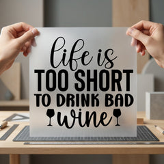 Life Too Short Drink Funny Aesthetic Ready to Press DTF Transfer for Dtf