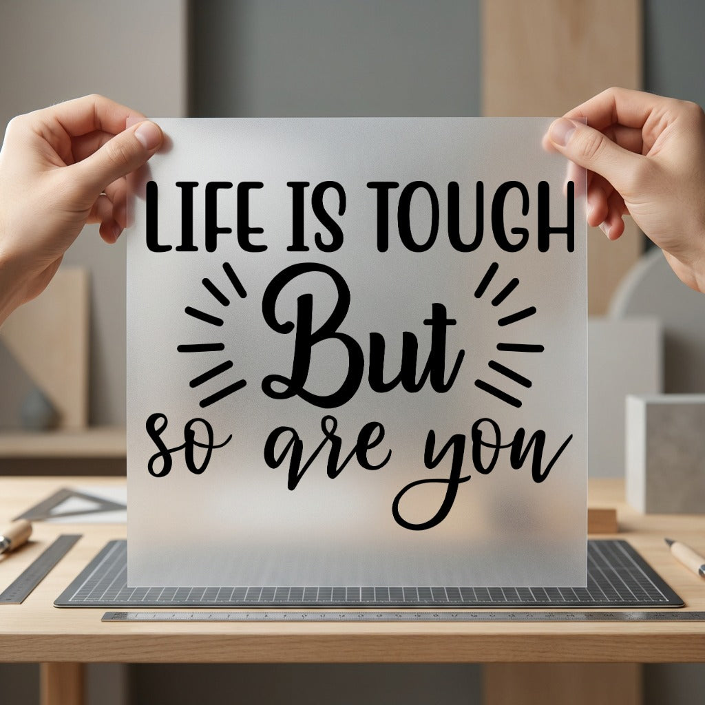 Life Tough But You Aesthetic Ready to Press DTF Transfer for Dtf
