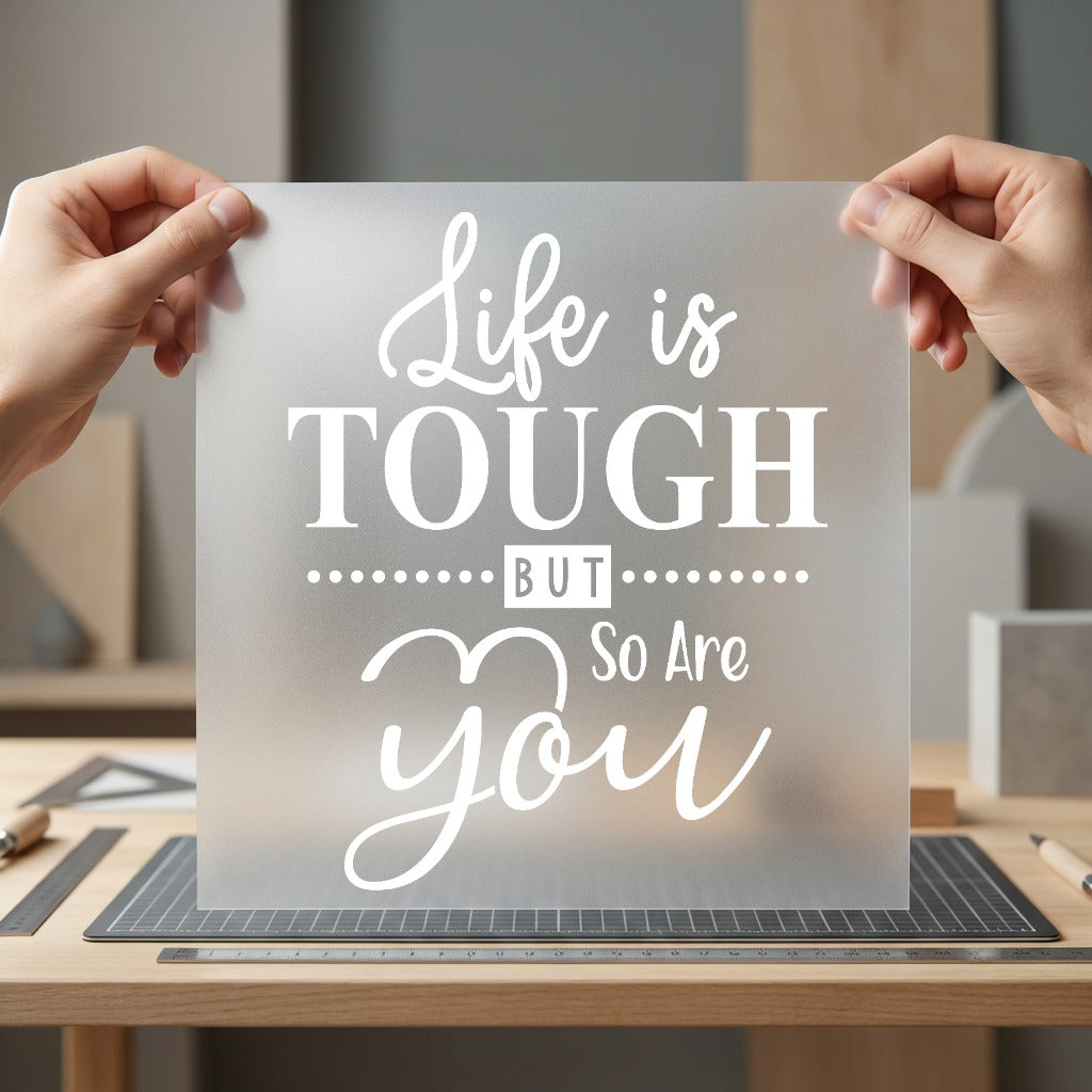 Life Tough But You Resilience Collection Positive Vibes Collection Ready to Press DTF Transfer for Dtf