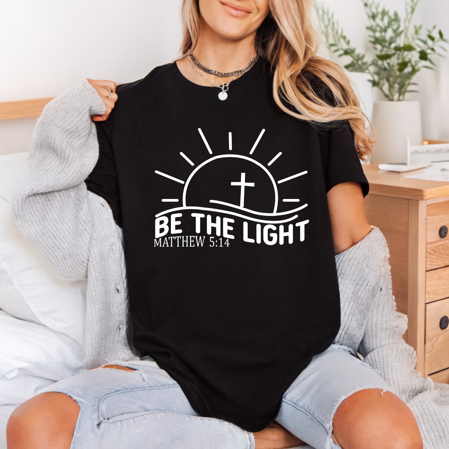 Light Matthew Christian Diy Christian Faith Ready to Press DTF Transfer for Dtf