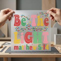Light Matthew Christmas Diy Christian Faith Ready to Press DTF Transfer for Dtf