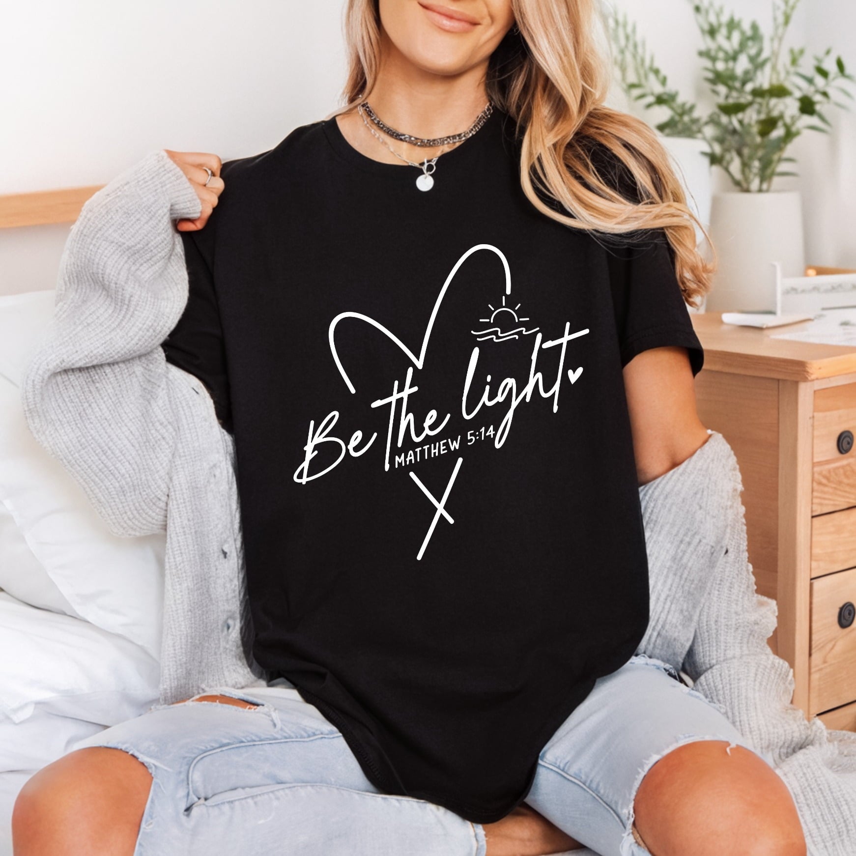 Light Matthew Script Diy Christian Faith Ready to Press DTF Transfer for Dtf