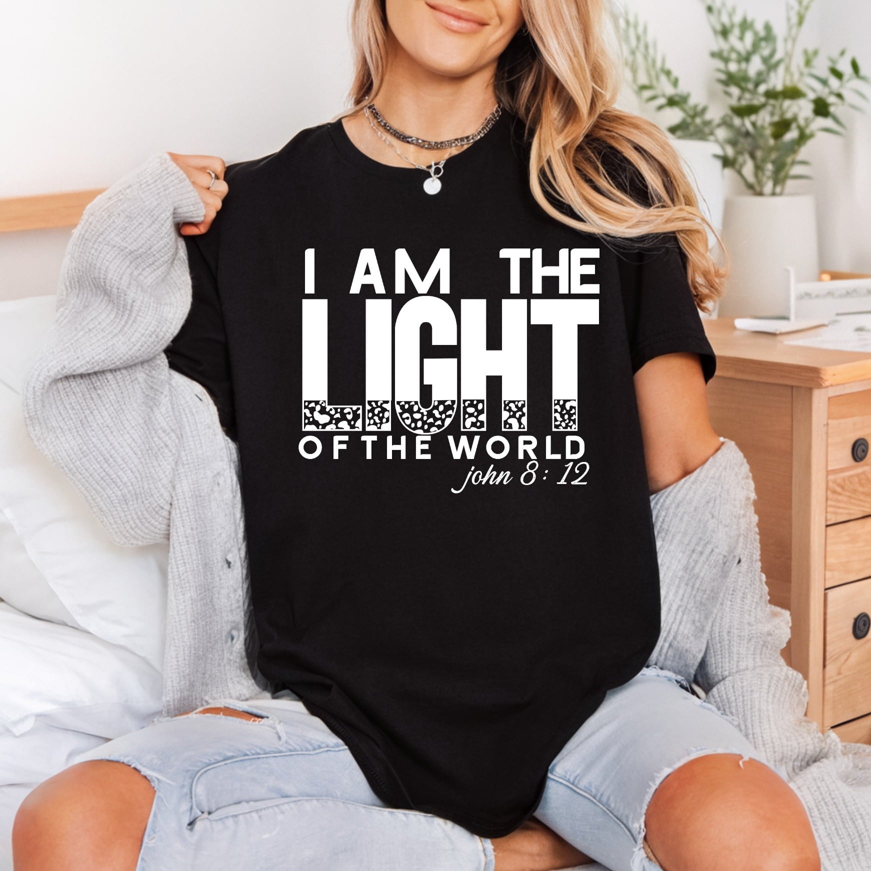 Light World John Religious Christian Faith Ready to Press DTF Transfer for Dtf