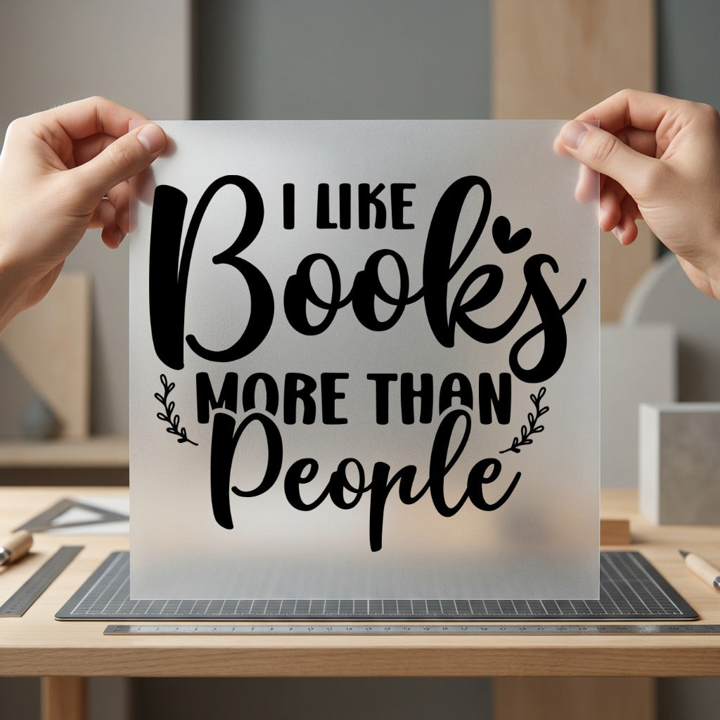 Like Books More Than Funny Sarcastic Ready to Press DTF Transfer for Dtf