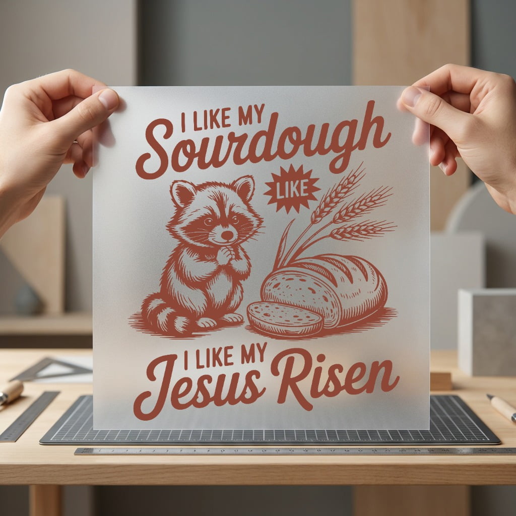 Like Sourdough Jesus Risen Christian Faith Ready to Press DTF Transfer for Dtf