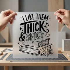 Like Them Thick Spicy Funny Sarcastic Ready to Press DTF Transfer for Dtf