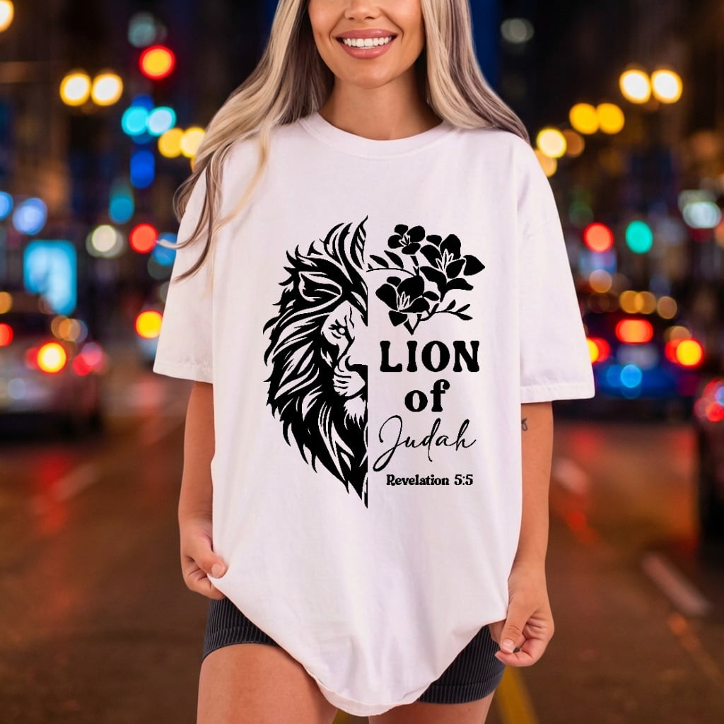 Lion Judah Christian Diy Christian Faith Ready to Press DTF Transfer for Dtf