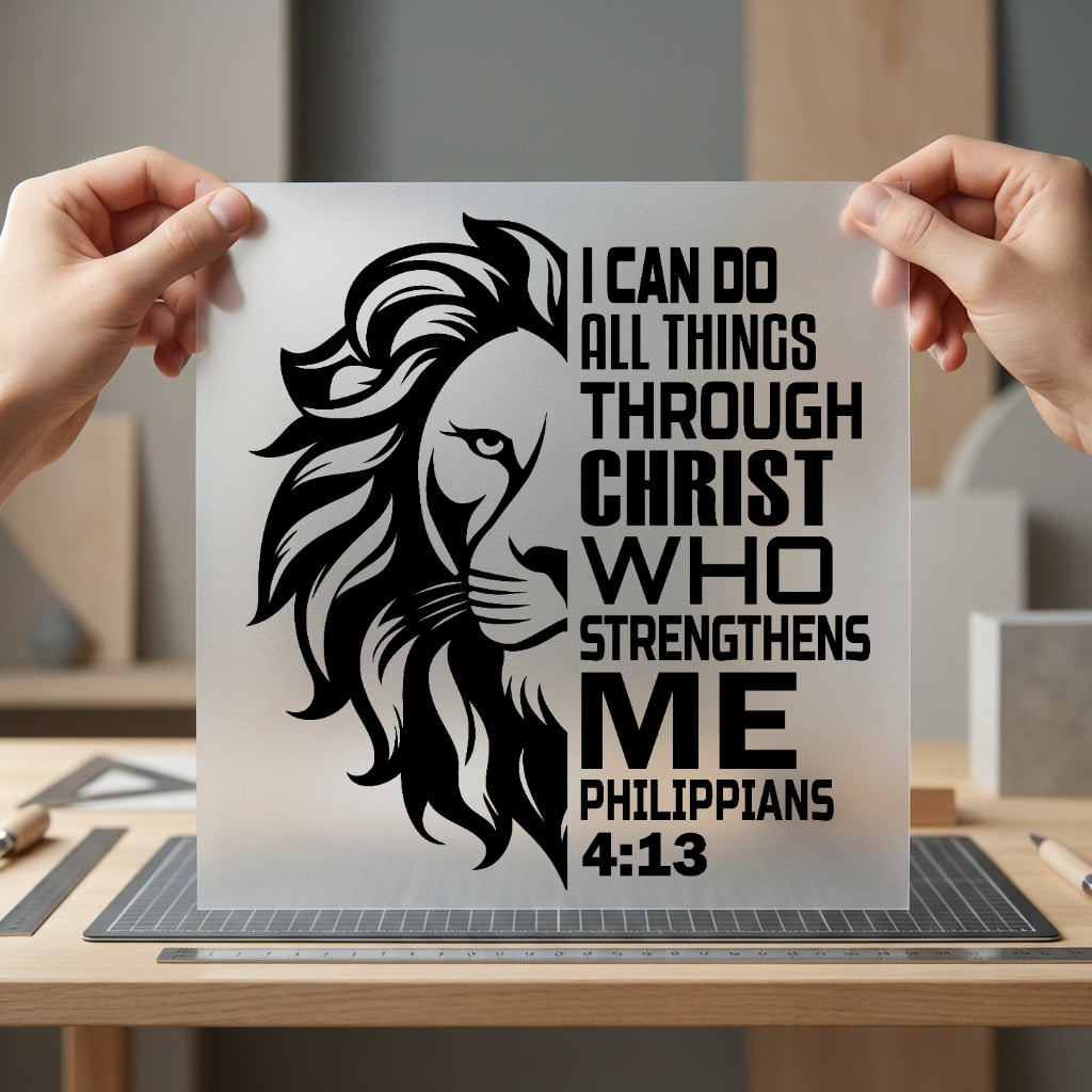 Lion Strength Philippians Christian Christian Faith Ready to Press DTF Transfer for Dtf