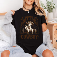Little Cowboy Horse Western Usa Funny Ready to Press DTF Transfer for Dtf