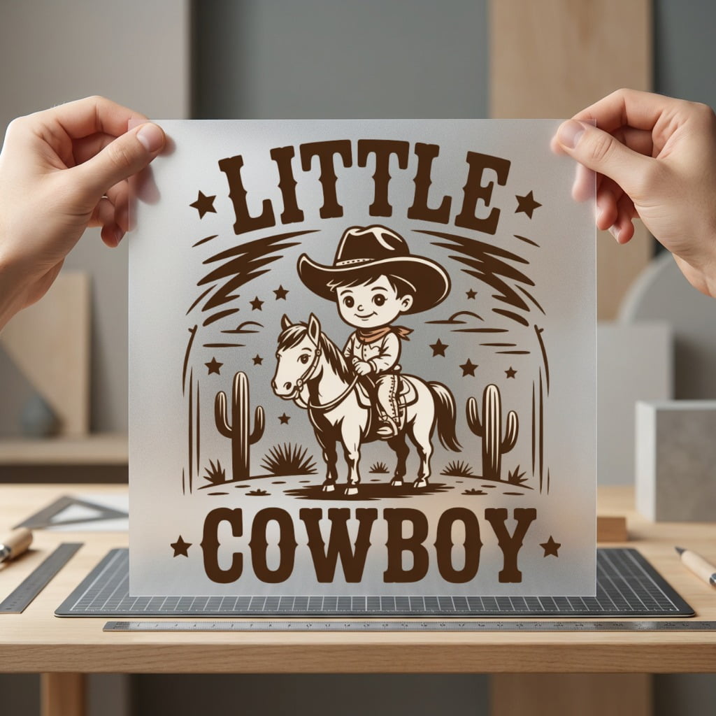 Little Cowboy Horse Western Usa Funny Ready to Press DTF Transfer for Dtf