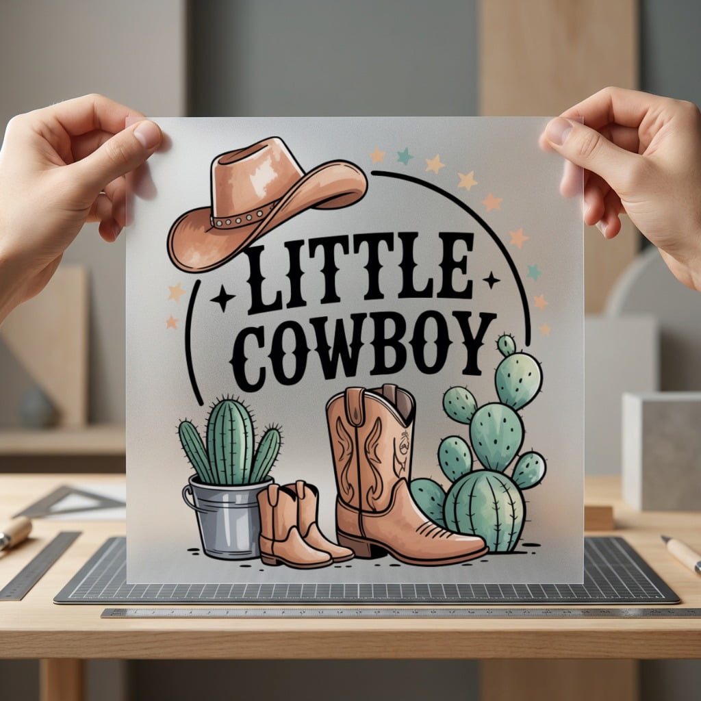 Little Cowboy Western Boho Usa Boho Ready to Press DTF Transfer for Dtf