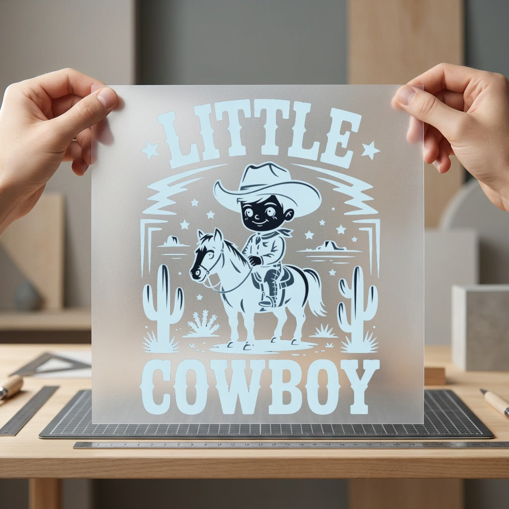 Little Cowboy Western Style Usa Funny Ready to Press DTF Transfer for Dtf
