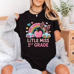 Little Miss 1st Grade Funny Ready to Press DTF Transfer for Dtf