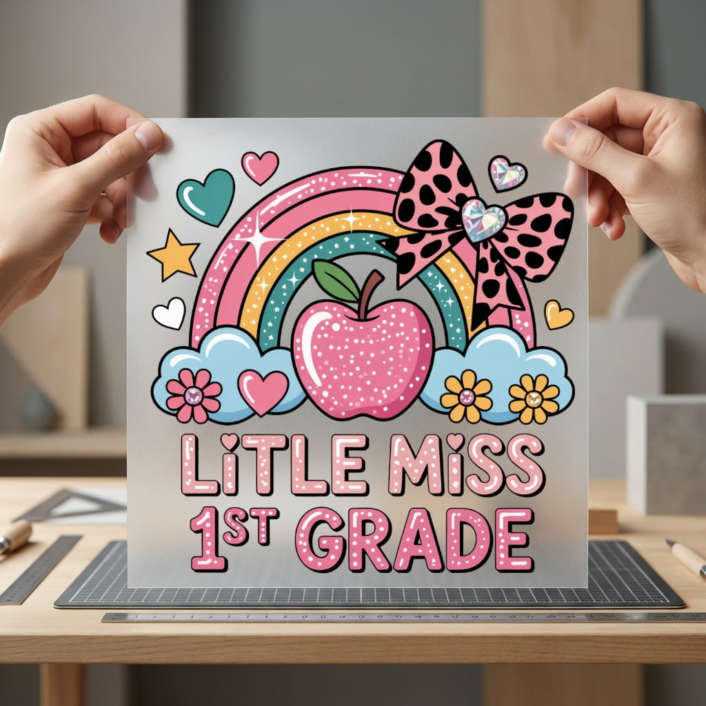 Little Miss 1st Grade Funny Ready to Press DTF Transfer for Dtf
