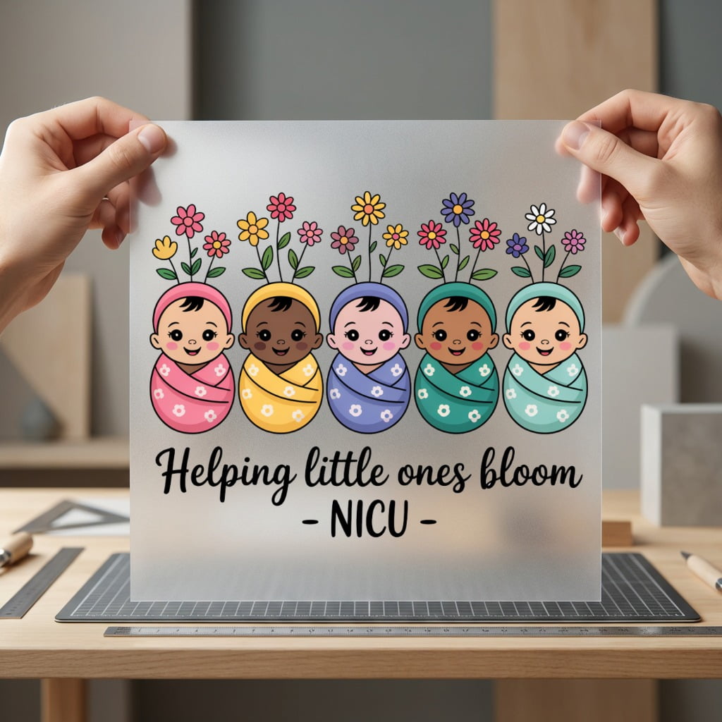 Little Ones Bloom Nicu Mom Nurse Ready to Press DTF Transfer for Dtf
