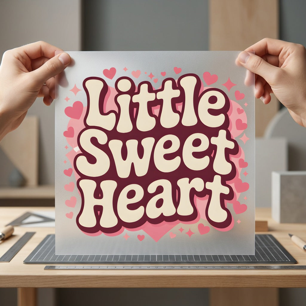 Little Sweet Heart Retro Valentine Mom Ready to Press DTF Transfer for Dtf