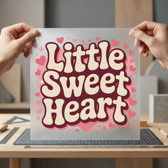 Little Sweet Heart Retro Valentine Mom Ready to Press DTF Transfer for Dtf