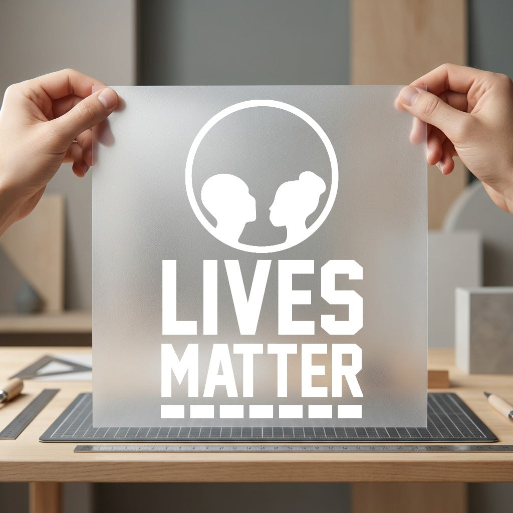 Lives Matter Silhouettes Bold Aesthetic Ready to Press DTF Transfer for Dtf