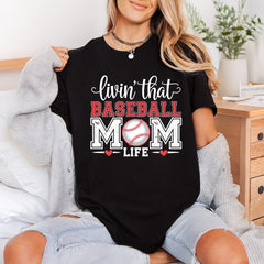 Living Baseball Mom Life Mom Funny Ready to Press DTF Transfer for Dtf