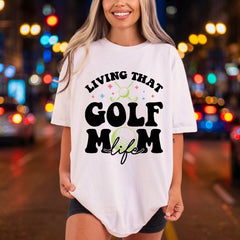 Living Golf Mom Life Mom Retro Ready to Press DTF Transfer for Dtf