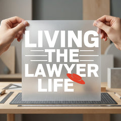 Living Lawyer Life Professional Funny Sarcastic Ready to Press DTF Transfer for Dtf