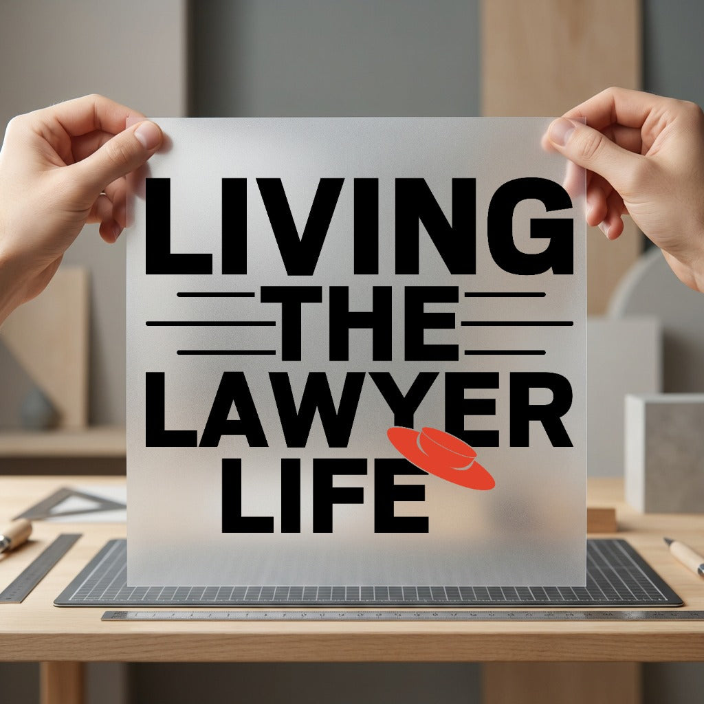 Living Lawyer Life Professional Funny Sarcastic Ready to Press DTF Transfer for Dtf