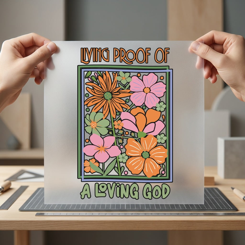 Living Proof Loving God Christian Faith Ready to Press DTF Transfer for Dtf