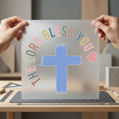 Lord Bless You Cross Christian Faith Ready to Press DTF Transfer for Dtf