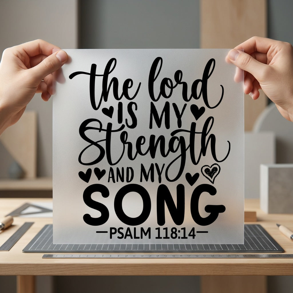 Lord Strength Christian Scripture Christian Faith Ready to Press DTF Transfer for Dtf