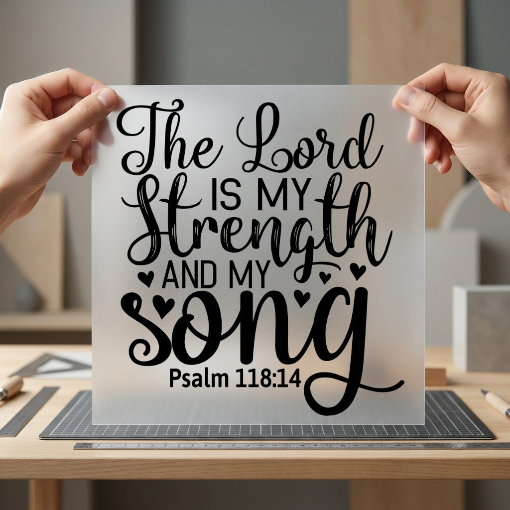 Lord Strength Song Faith Christian Faith Ready to Press DTF Transfer for Dtf