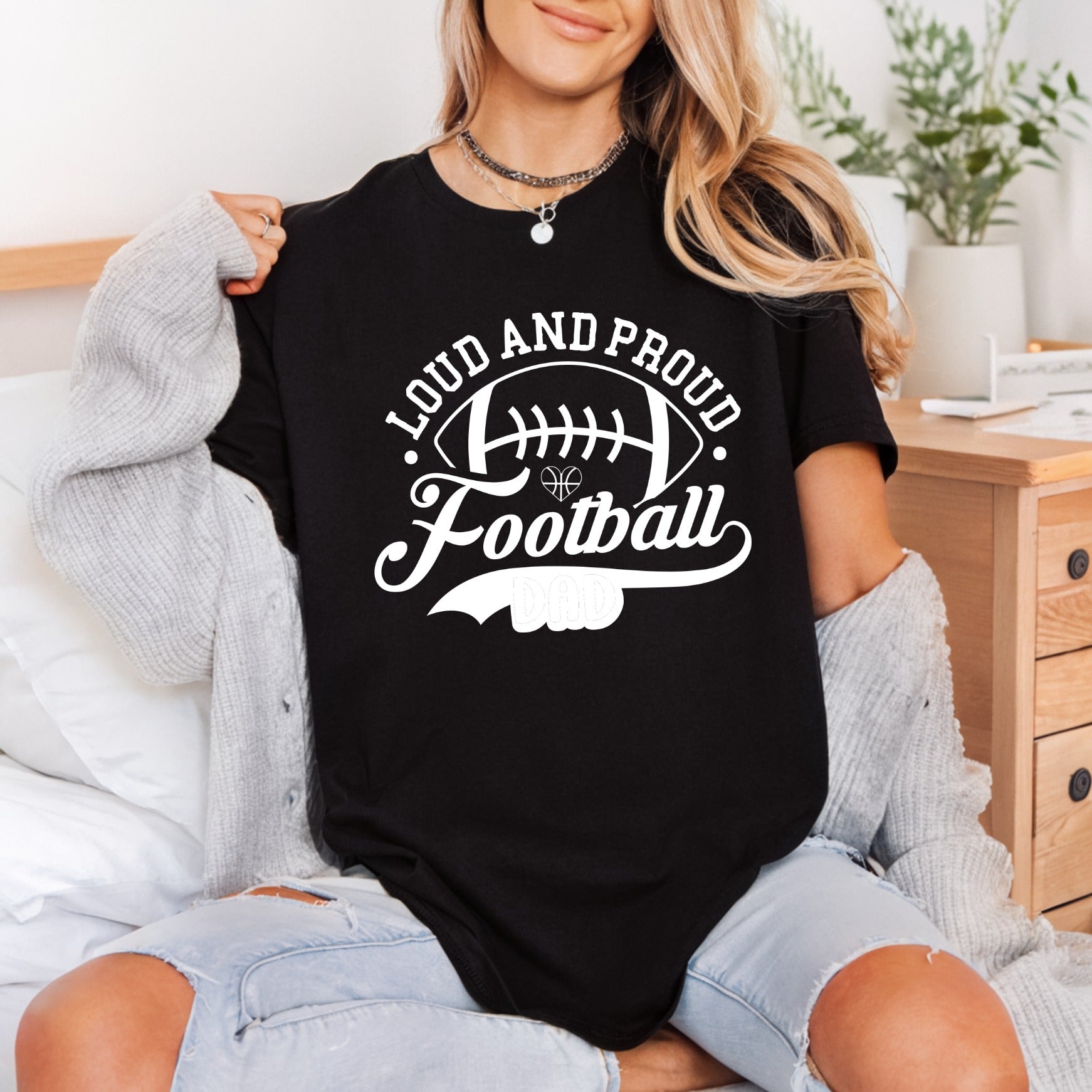 Loud Proud Football Dad Dad Fitness Ready to Press DTF Transfer for Dtf