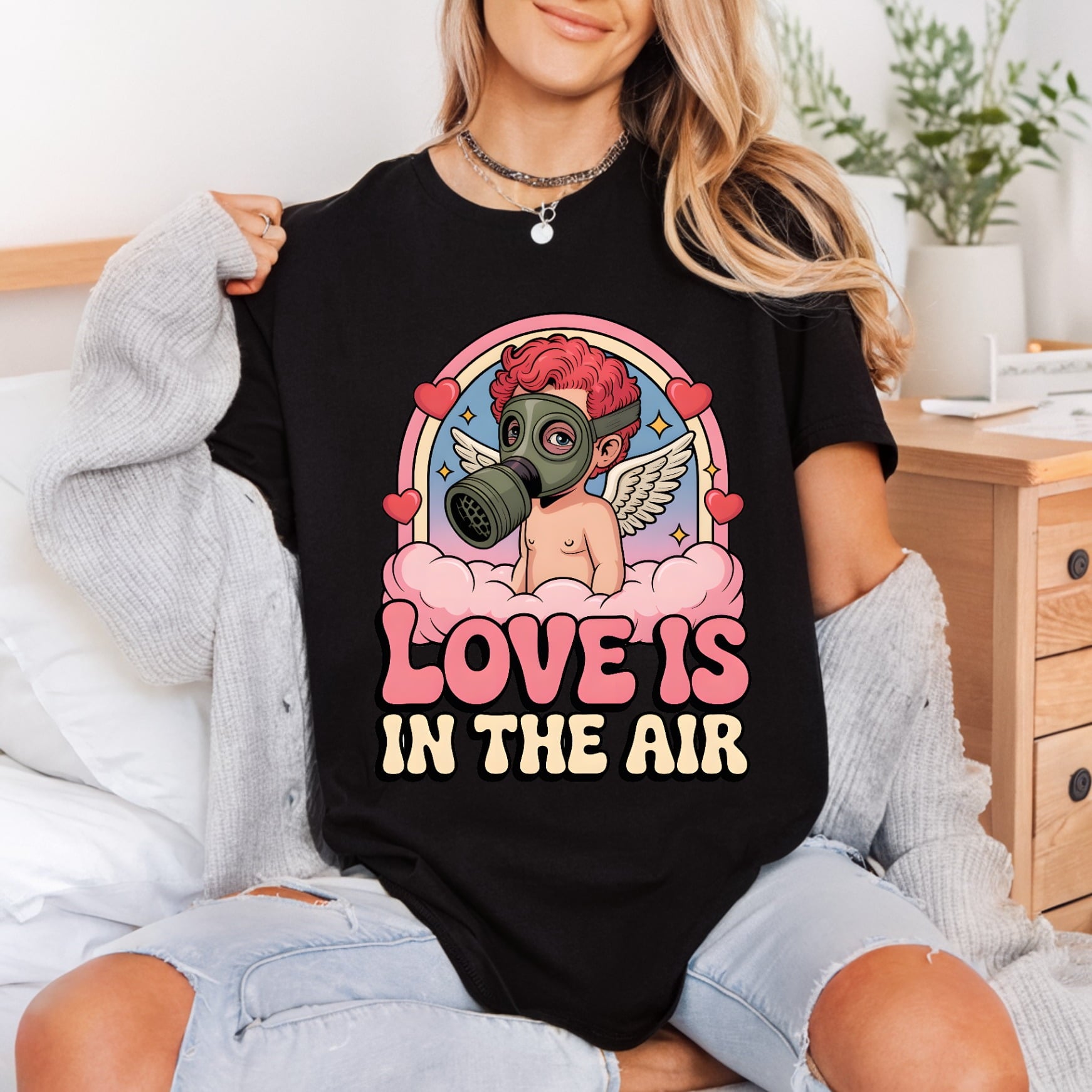 Love Air Cupid Gas Valentine Funny Ready to Press DTF Transfer for Dtf