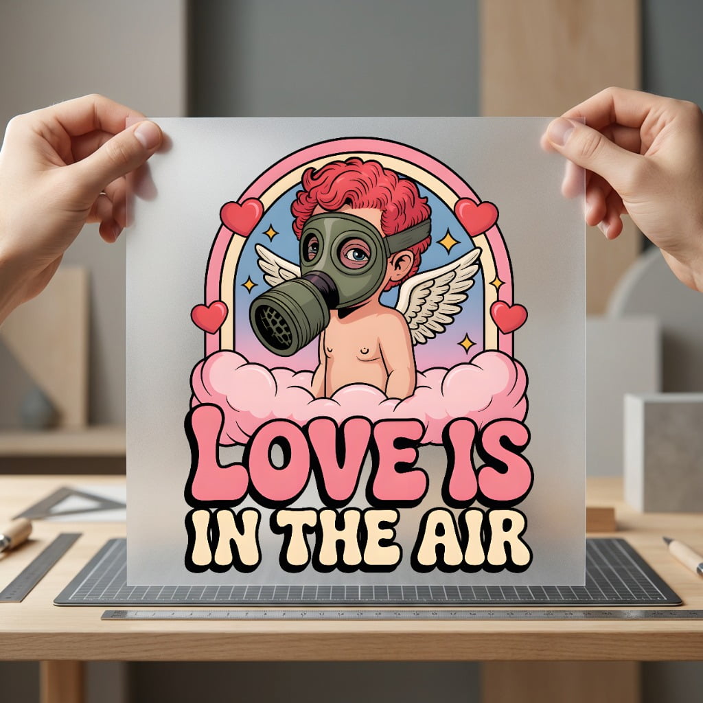 Love Air Cupid Gas Valentine Funny Ready to Press DTF Transfer for Dtf