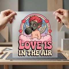 Love Air Cupid Gas Valentine Funny Ready to Press DTF Transfer for Dtf