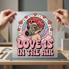 Love Air Retro Cupid Valentine Funny Ready to Press DTF Transfer for Dtf
