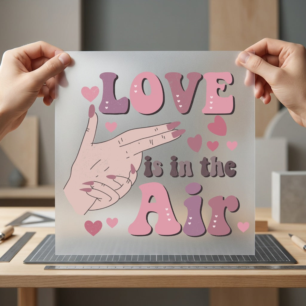 Love Air Retro Pink Valentine Vintage Ready to Press DTF Transfer for Dtf