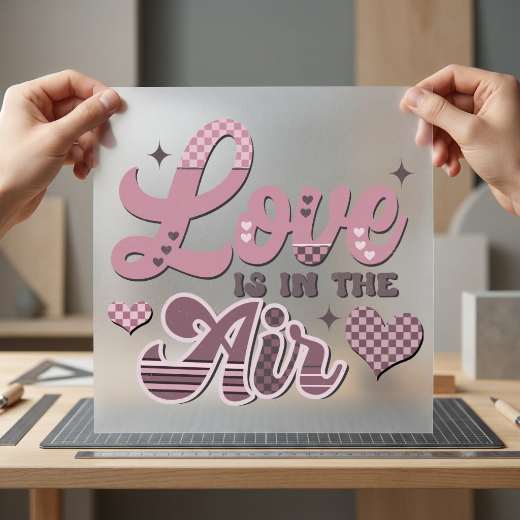 Love Air Retro Valentine Valentine Vintage Ready to Press DTF Transfer for Dtf