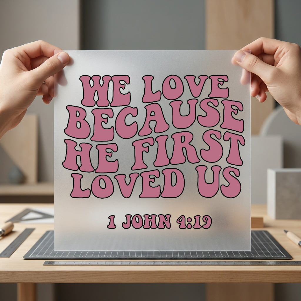 Love Because First Loved Christian Faith Ready to Press DTF Transfer for Dtf
