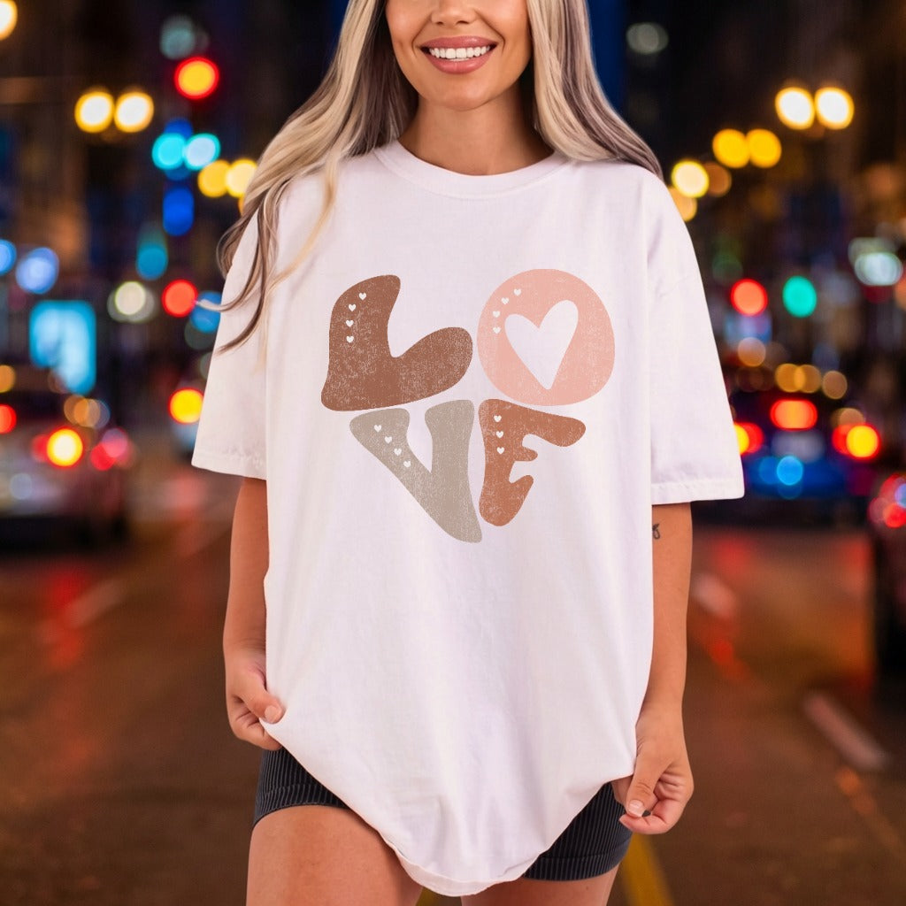 Love Boho Hearts Retro Valentine Retro Ready to Press DTF Transfer for Dtf