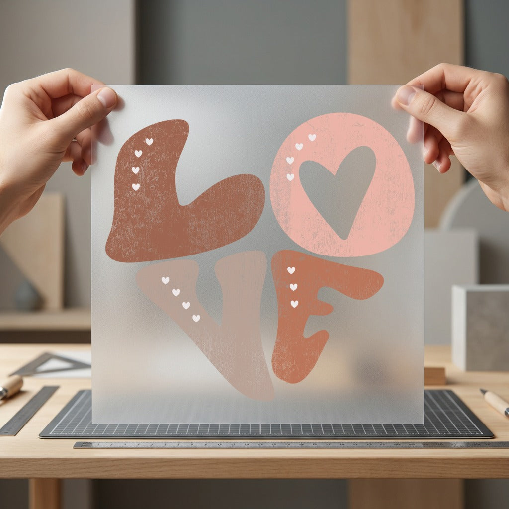 Love Boho Hearts Retro Valentine Retro Ready to Press DTF Transfer for Dtf