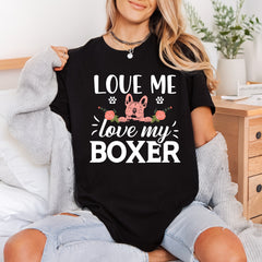Love Boxer Dog Lover Mom Dad Ready to Press DTF Transfer for Dtf