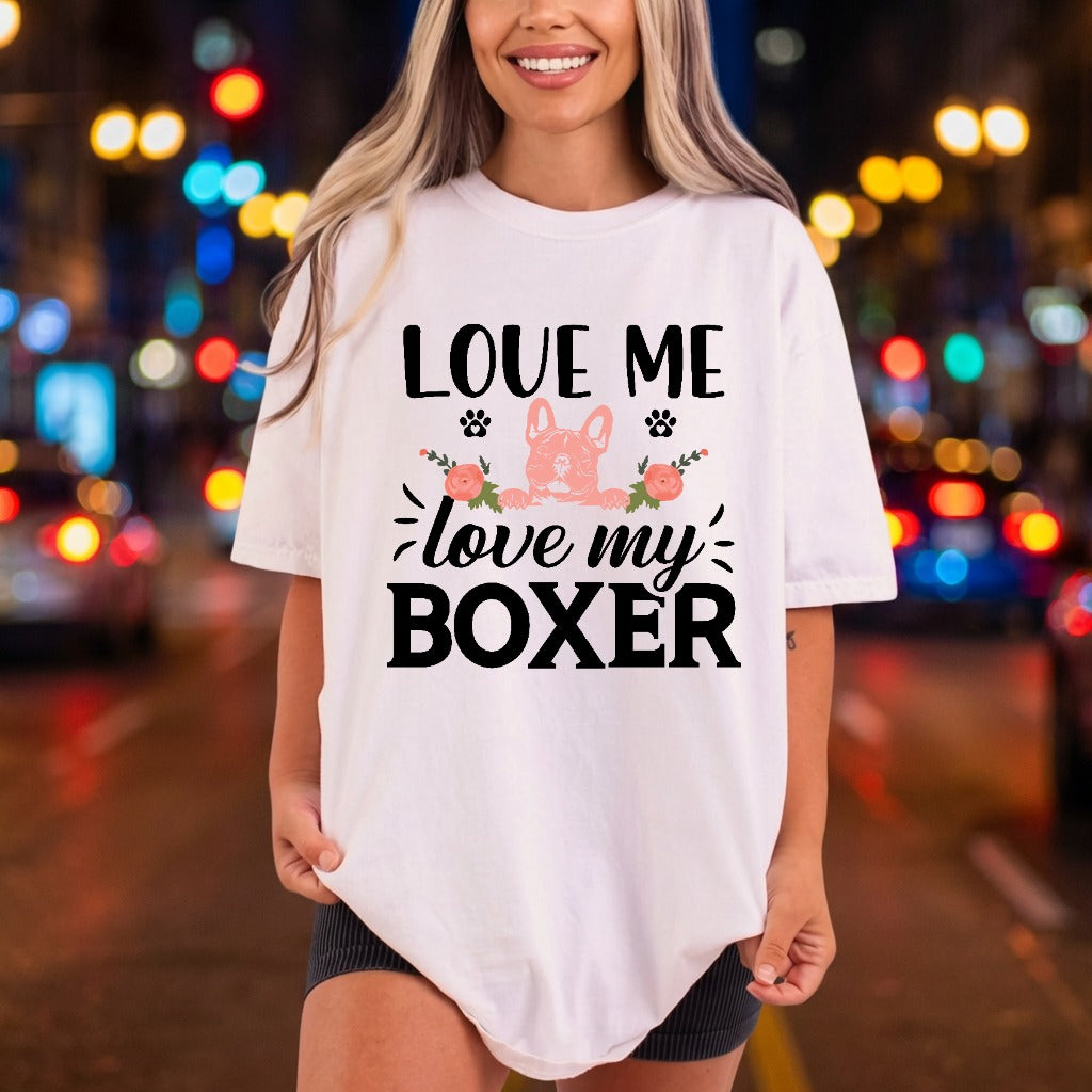 Love Boxer Dog Lover Mom Dad Ready to Press DTF Transfer for Dtf