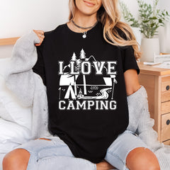 Love Camping Mountains Nature Camping Ready to Press DTF Transfer for Dtf