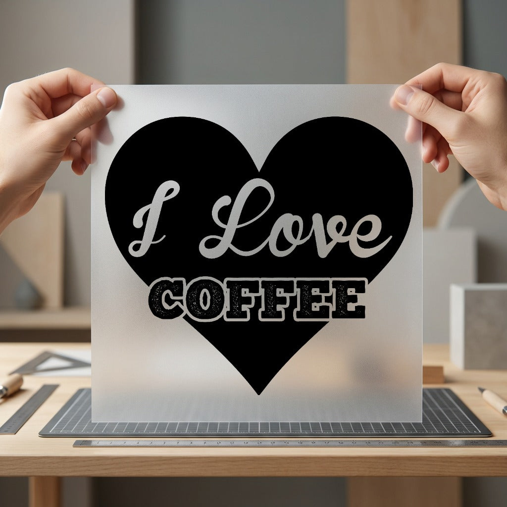 Love Coffee Heart Retro Aesthetic Ready to Press DTF Transfer for Dtf