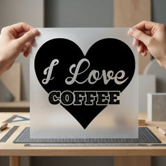 Love Coffee Heart Retro Aesthetic Ready to Press DTF Transfer for Dtf