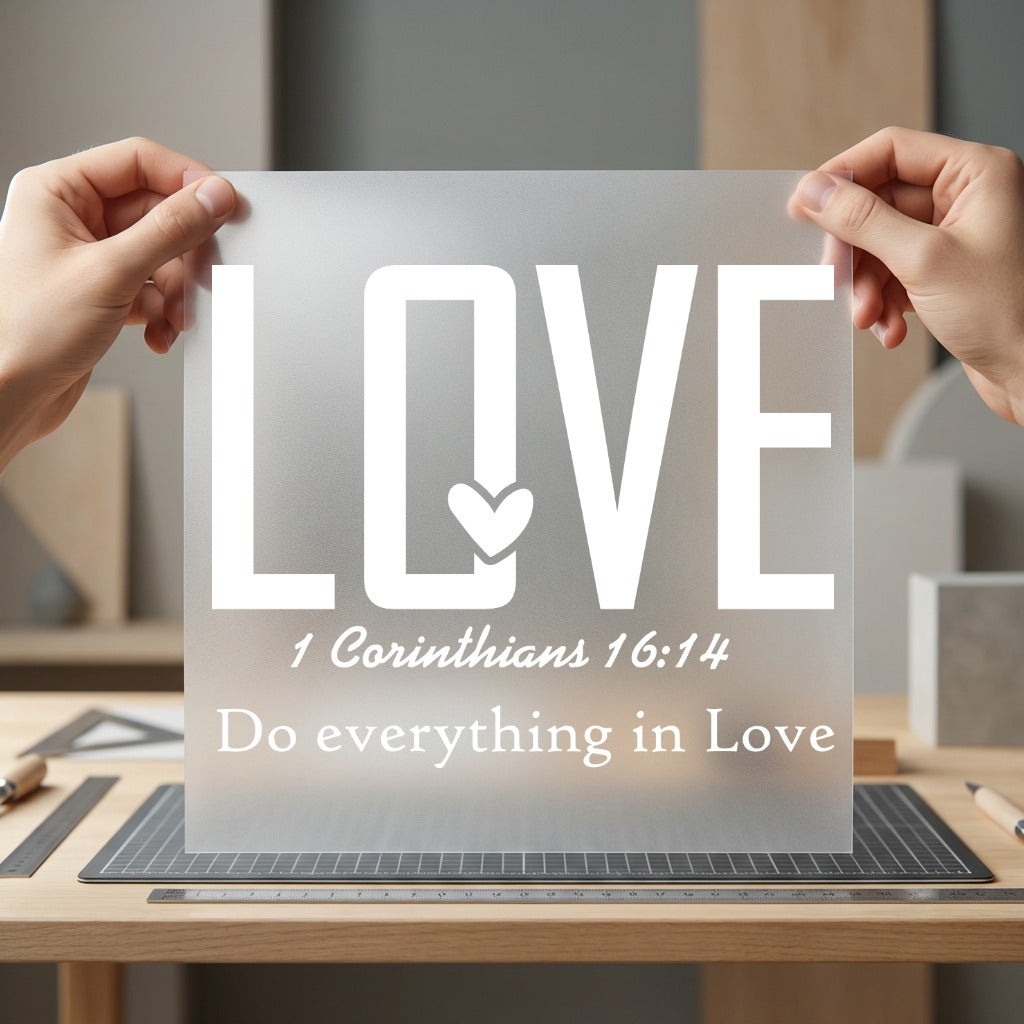 Love Corinthians Christian Diy Christian Faith Ready to Press DTF Transfer for Dtf